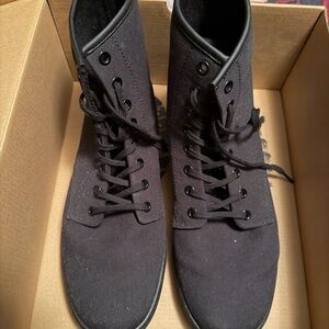 Dr. Martens Black Canvas Boots